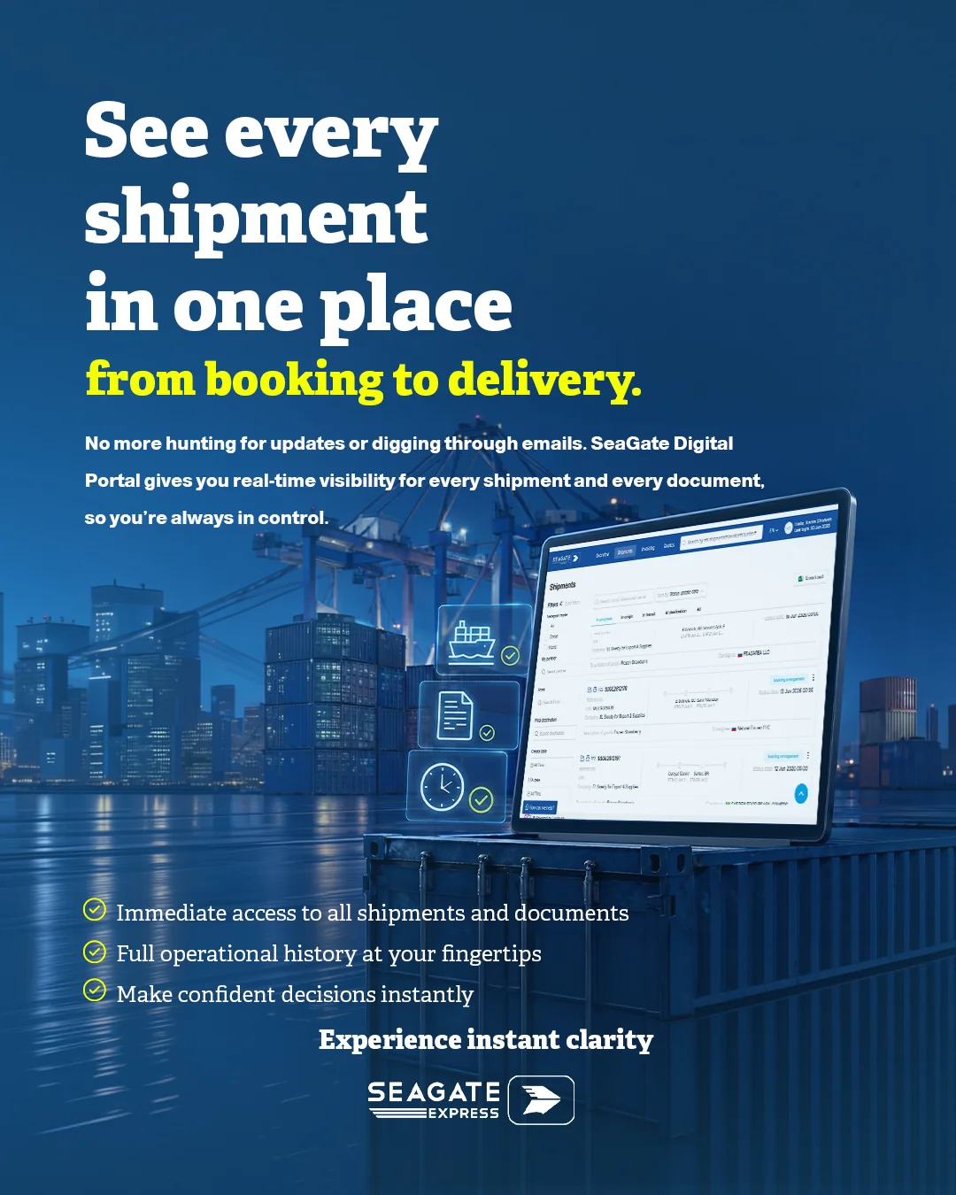 SEAGATE EXPRESS — Logistics with Visibility — creative work 2